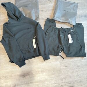 Essentials Black Sweatpants Relaxed Fit Joggers
